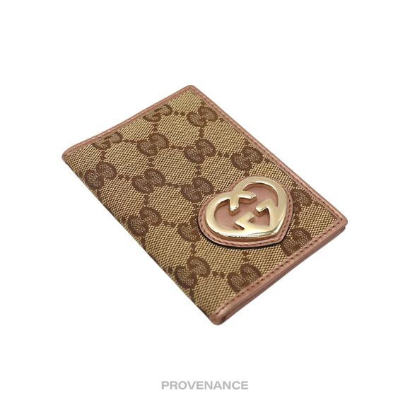 🔴 Gucci Heart Pocket Organizer Wallet - Metallic Blush - Picture 3 of 7